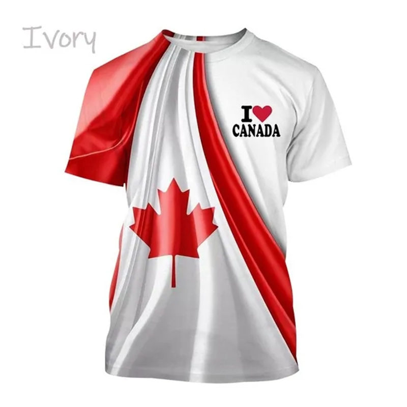 I Love Canada Flag Graphic T S – Summer Clothing Women Canada Bewertung und Preis